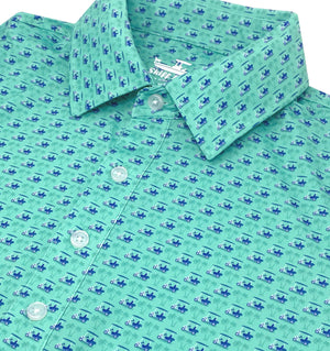 Fairway Fliers: Upcycled Club Polo - Mint