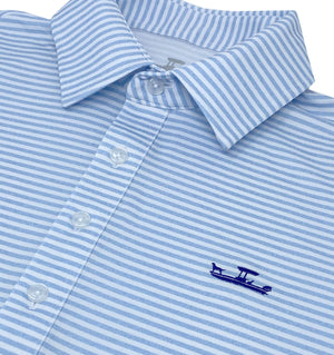 Skiff Dogs: Slack Tide Polo - Light Blue/White