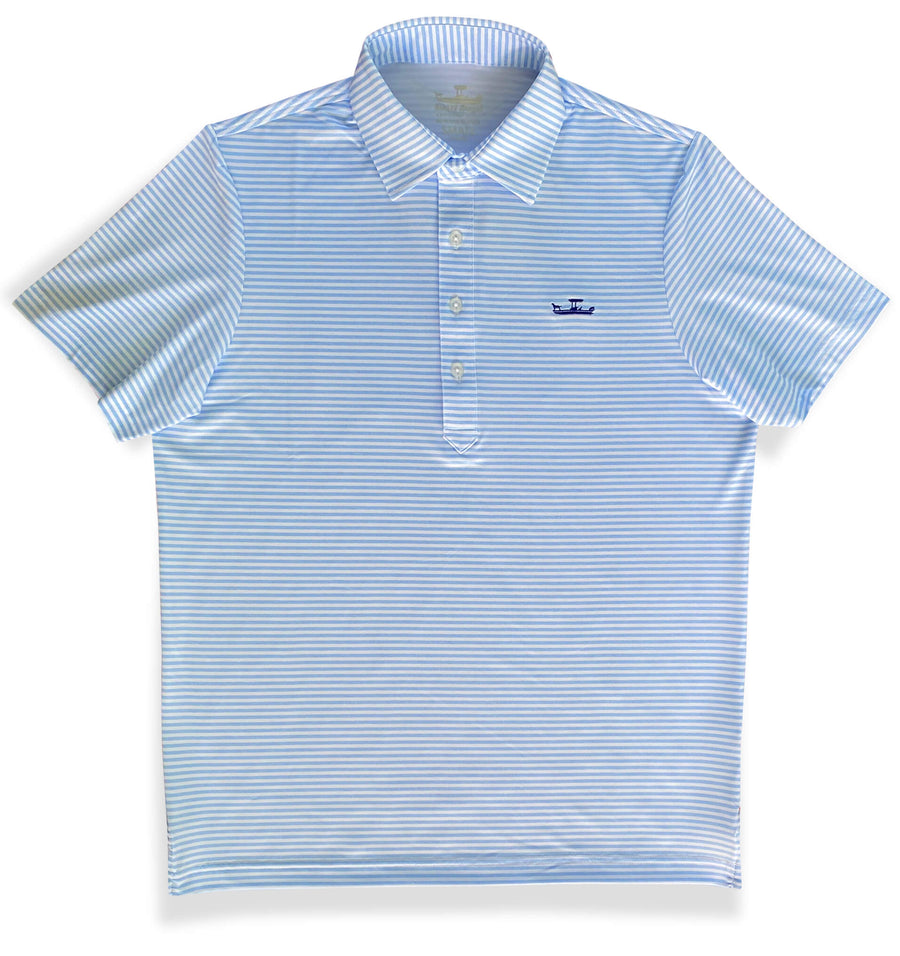 Skiff Dogs: Slack Tide Polo - Light Blue/White