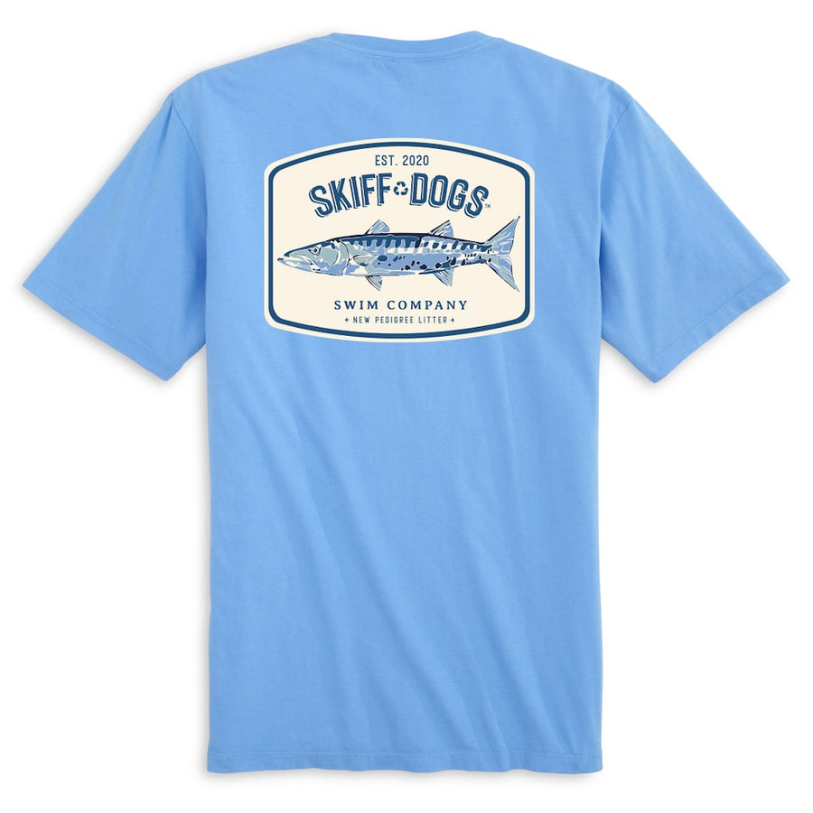 Ohh Barracuda: Pocket Short Sleeve T-Shirt - Azure