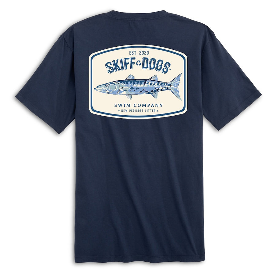 Ohh Barracuda: Pocket Short Sleeve T-Shirt - Navy