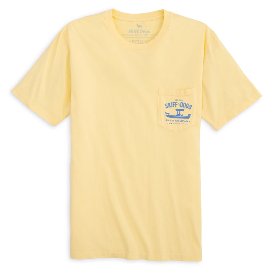 Upstream Battle: Pocket Short Sleeve T-Shirt - Yellow