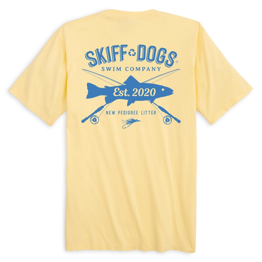 Upstream Battle: Pocket Short Sleeve T-Shirt - Yellow