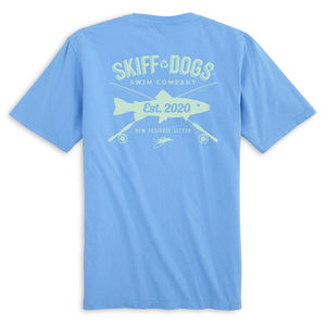 Upstream Battle: Pocket Short Sleeve T-Shirt - Azure