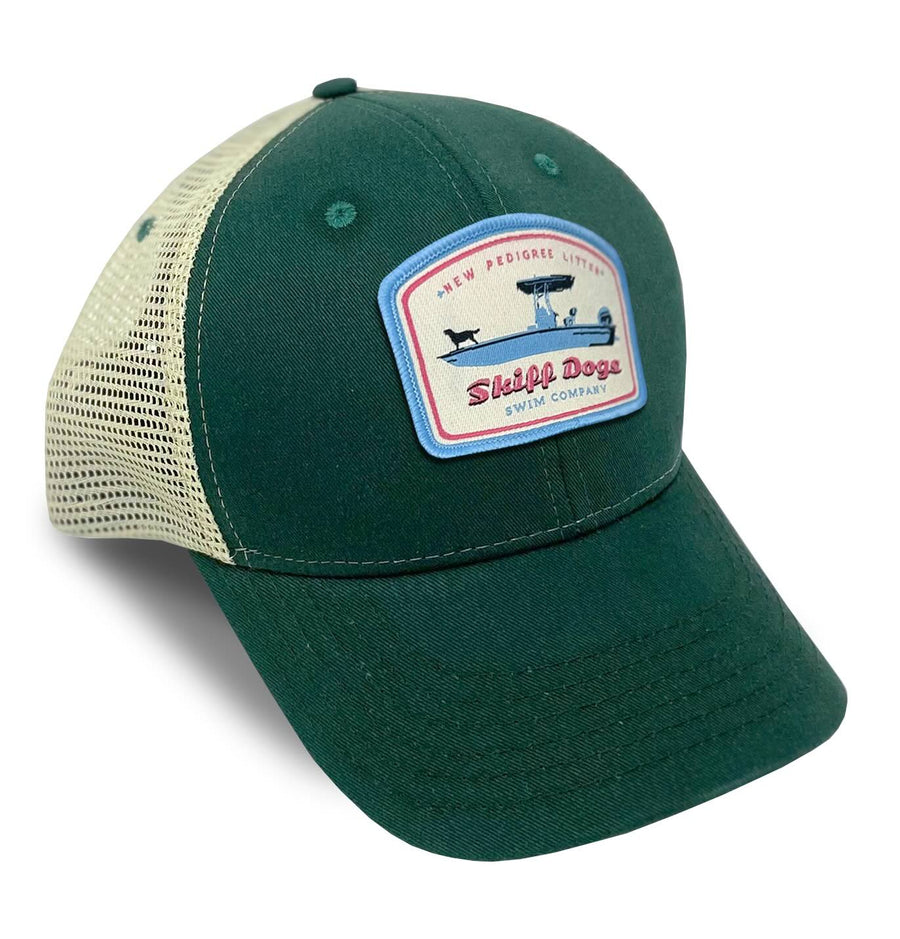 Skiff Dogs: Badged Trucker Cap - Spruce