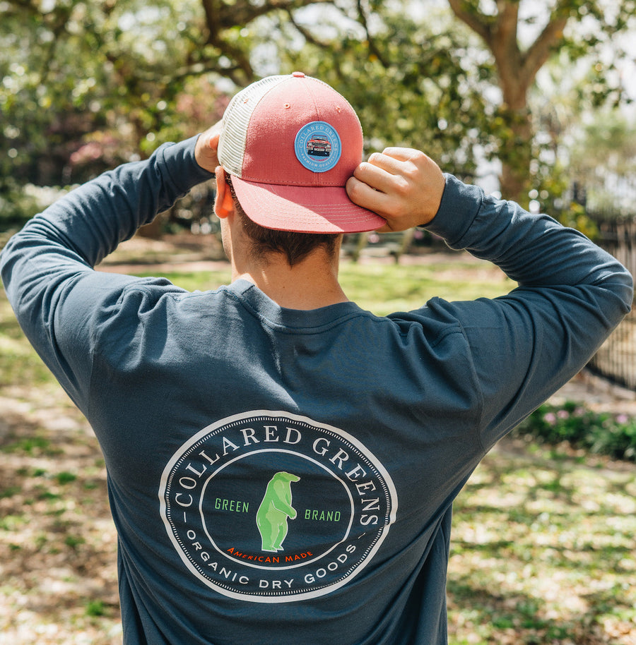 Palmetto Bear: Badged Trucker Cap - Driftwood