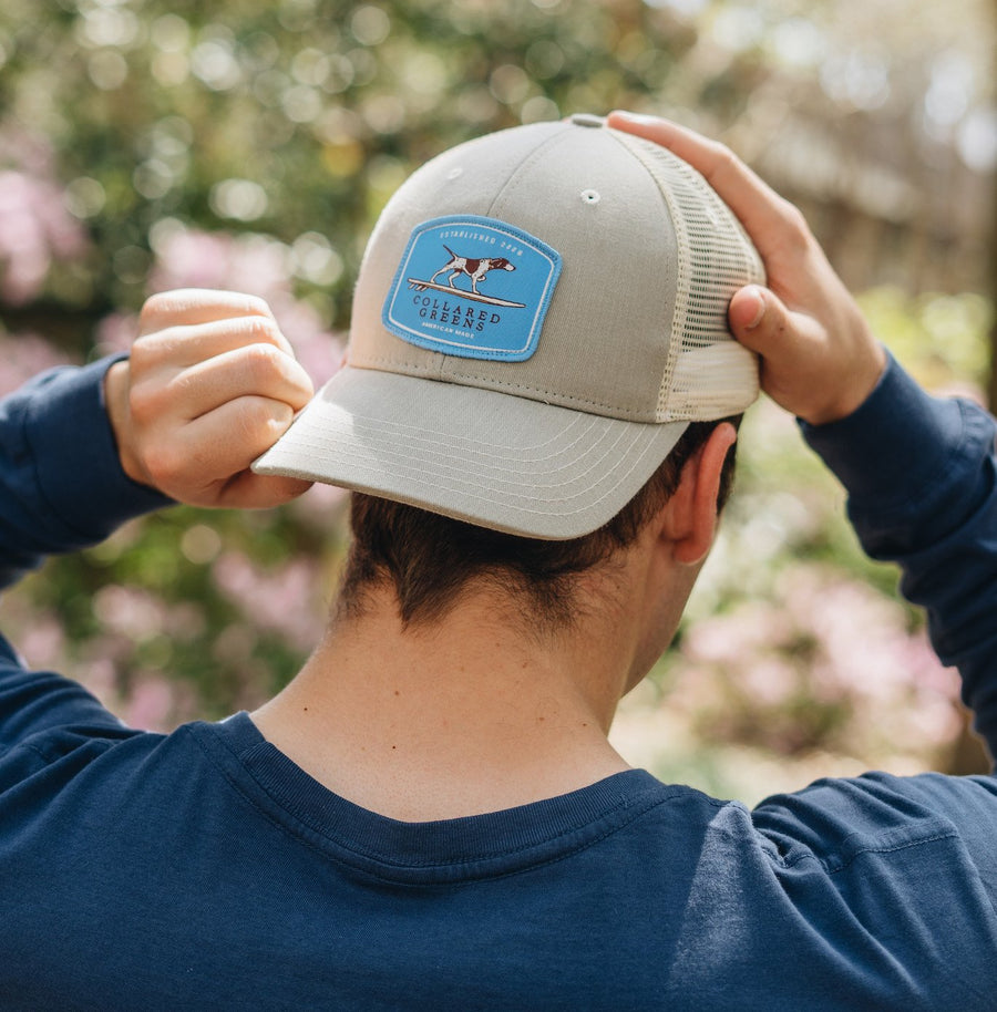 Pointer Surfer: Badged Trucker Cap - Navy