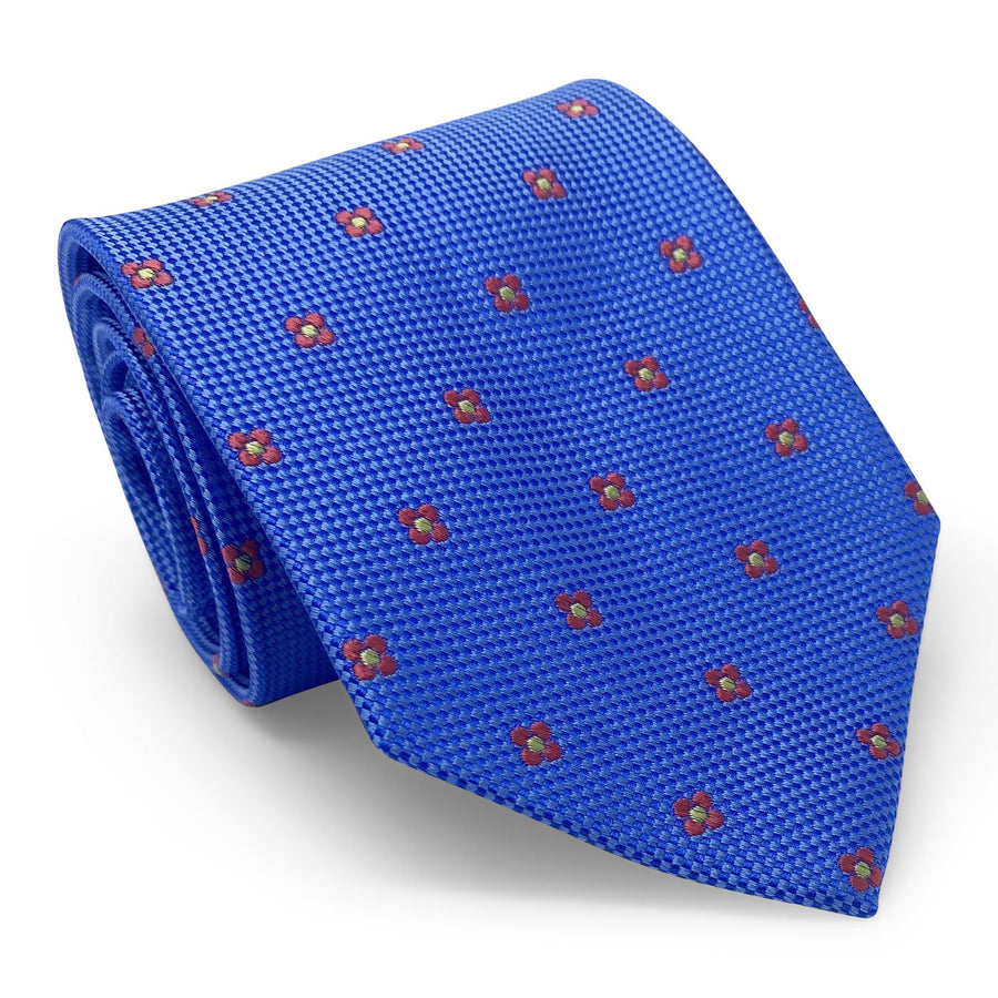 Bespoke Spring Blooms: Tie - Blue/Red