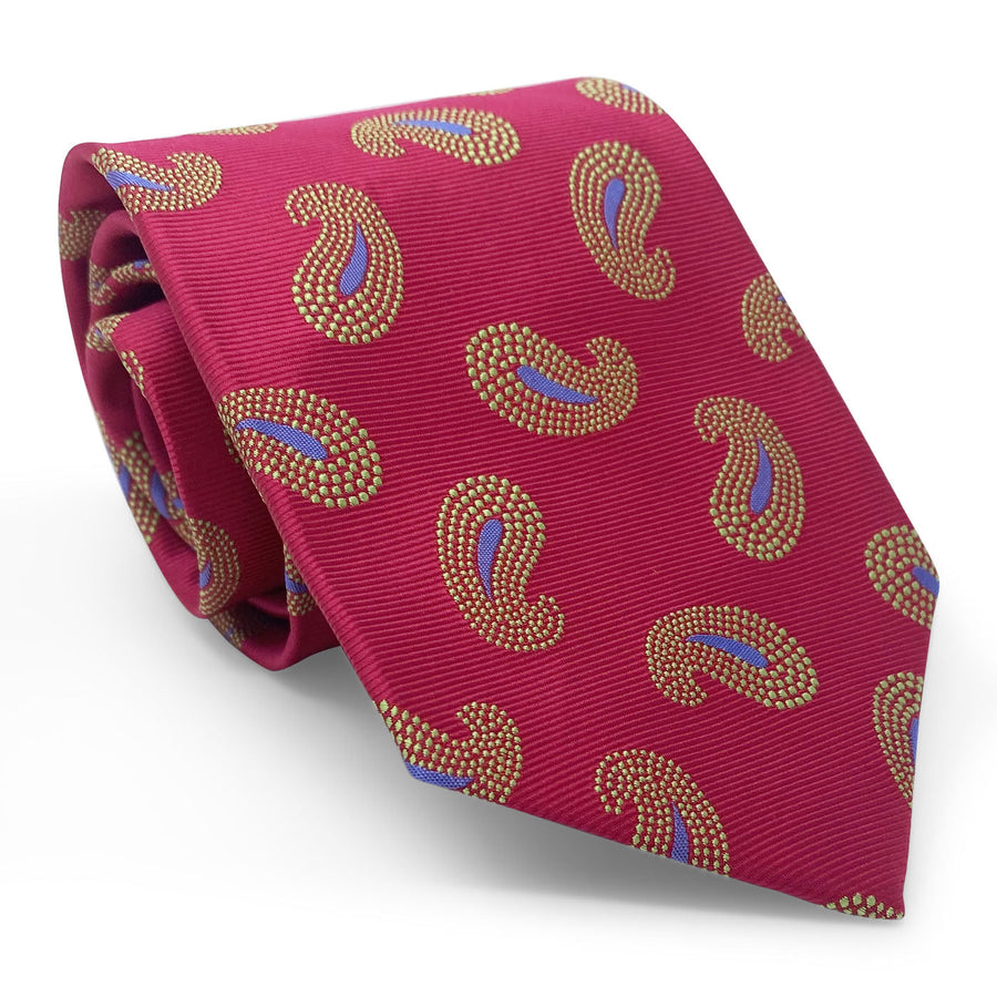 Bespoke Large Paisley: Tie - Red