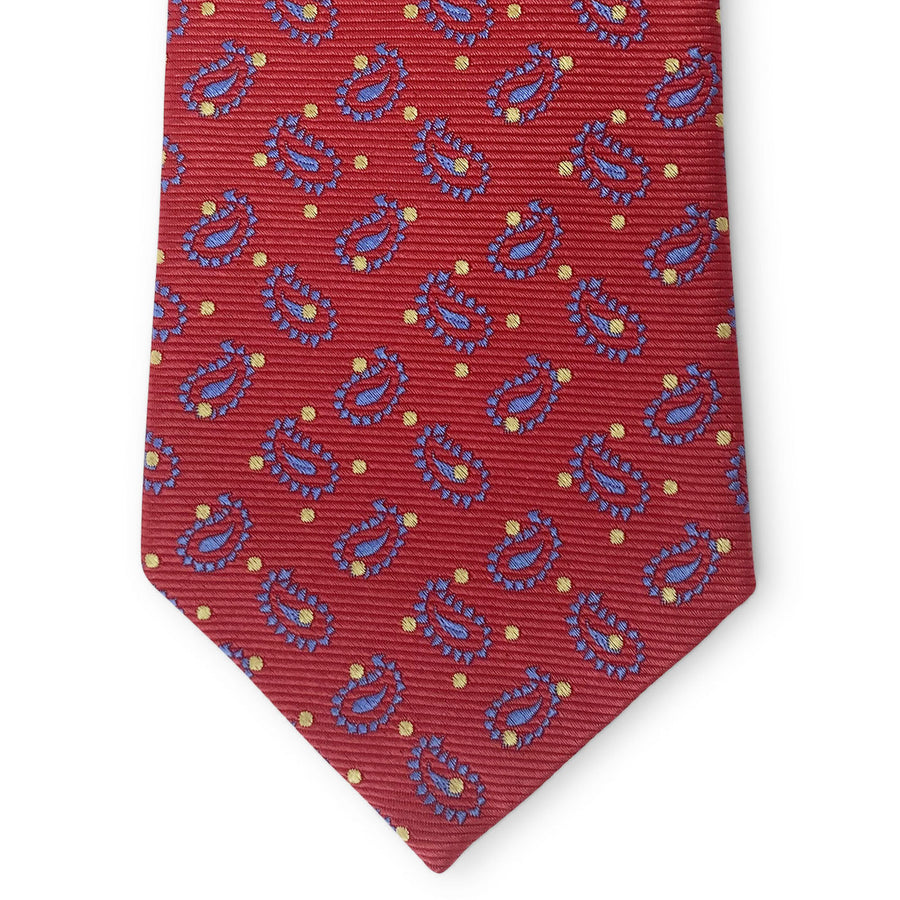 Bespoke Paisley Dot: Tie - Red