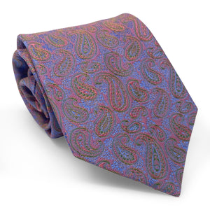 Bespoke Paisley Pop: Tie - Blue