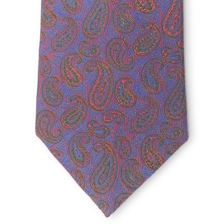 Bespoke Paisley Pop: Tie - Blue