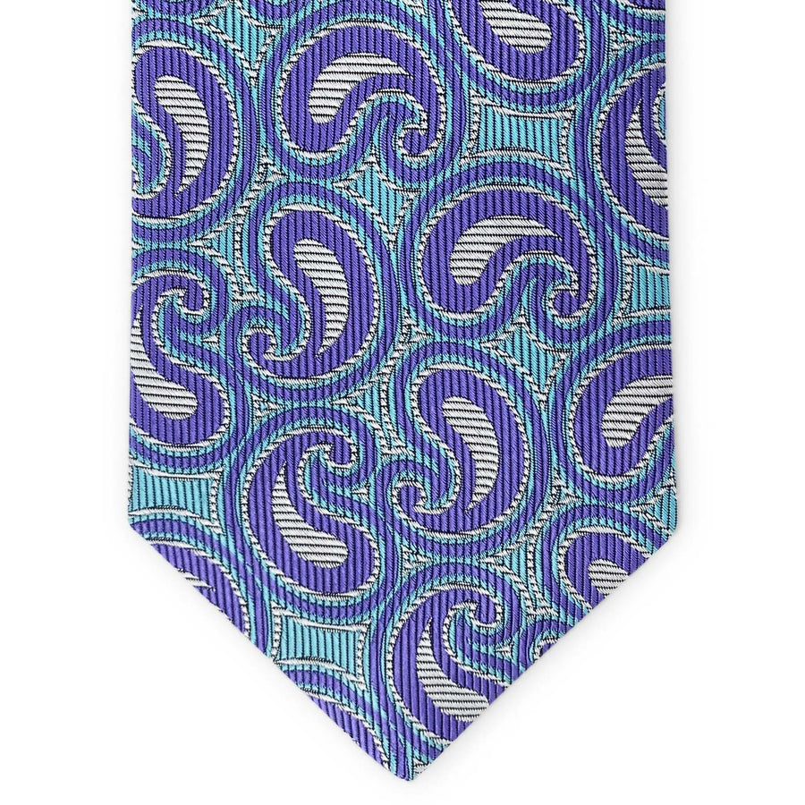 Bespoke Paisley Neighbors: Tie - Purple