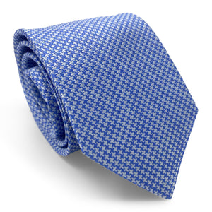 Bespoke Houndstooth: Tie - Blue/White