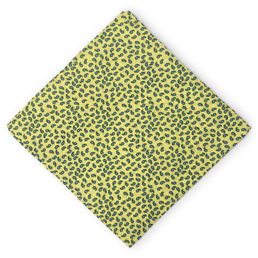 New Pine: Silk Pocket Square - Yellow