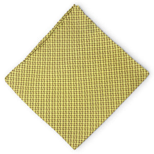 Tiny Pines II: Silk Pocket Square - Yellow