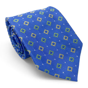 Bespoke Squares on the Bias: Tie - Blue