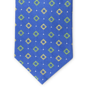 Bespoke Squares on the Bias: Tie - Blue