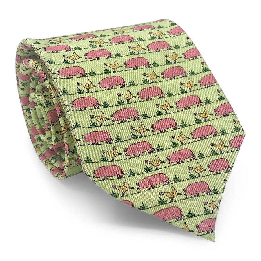 Pig & Hen: Tie - Light Green