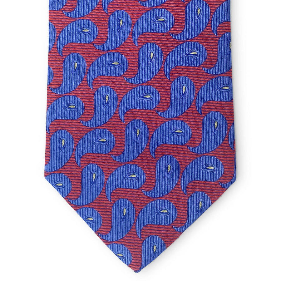 Bespoke Upstream Paisley: Tie - Red