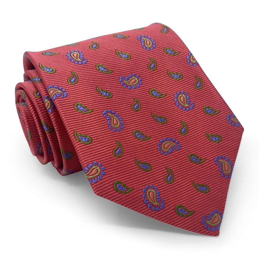 Bespoke Hero Paisley: Tie - Red