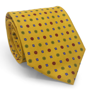 Flower Foulard: Tie - Yellow