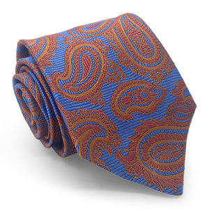 Paisley: Tie - Blue/Orange