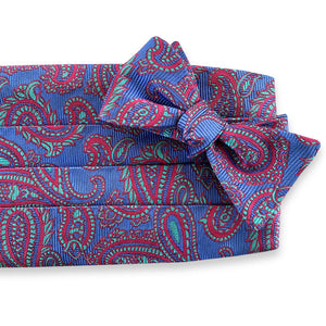 Paisley: Cummerbund Set - Lavender/Aqua