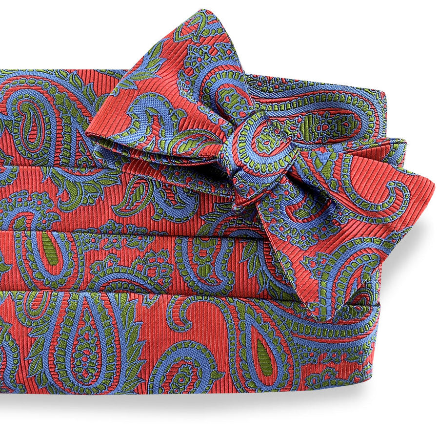 Paisley: Cummerbund Set - Red