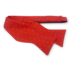 Square Foulard: Bow - Red/Blue