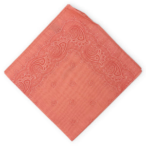 Malta: Silk Pocket Square - Coral