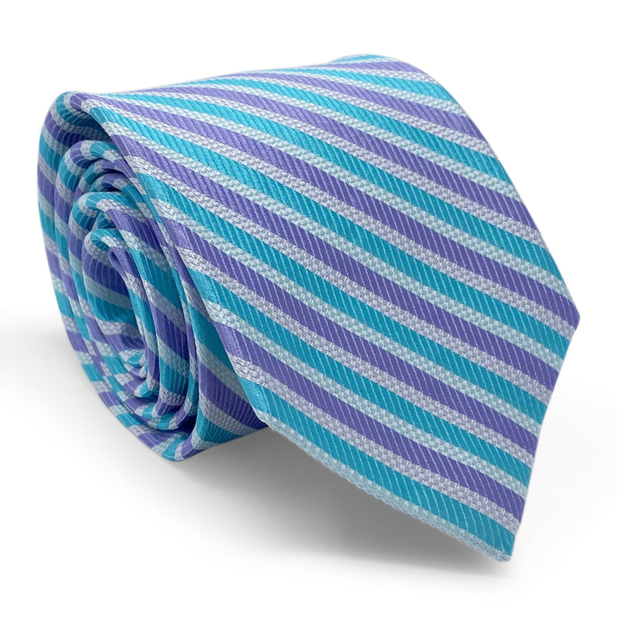 Belize: Tie - Aqua/Purple