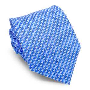 Flamingo Silhouette: Tie - Blue