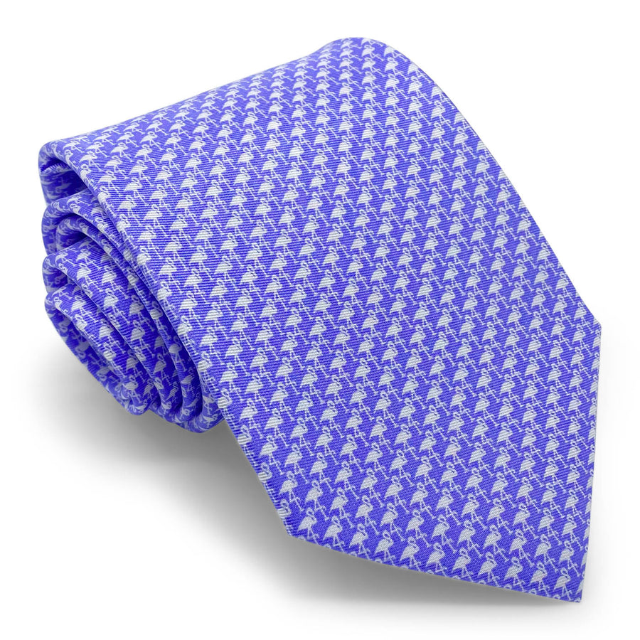 Flamingo Silhouette: Tie - Purple