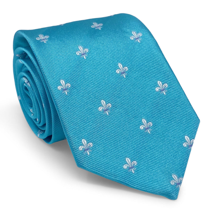 Fleur de Lis: Tie - Aqua