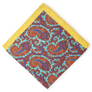 Island Harbor: Silk Pocket Square - Aqua