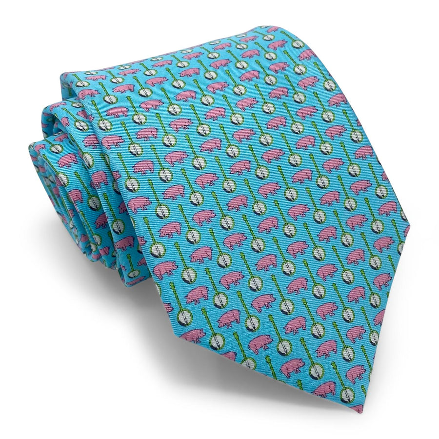 Pig Pickin': Tie - Aqua