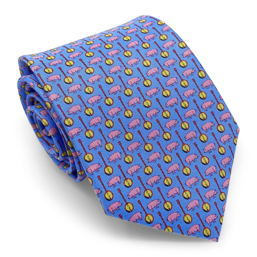 Pig Pickin': Tie - Blue