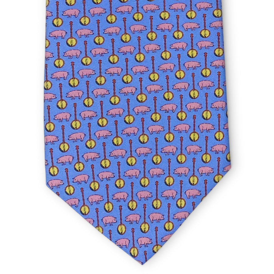 Pig Pickin': Tie - Blue