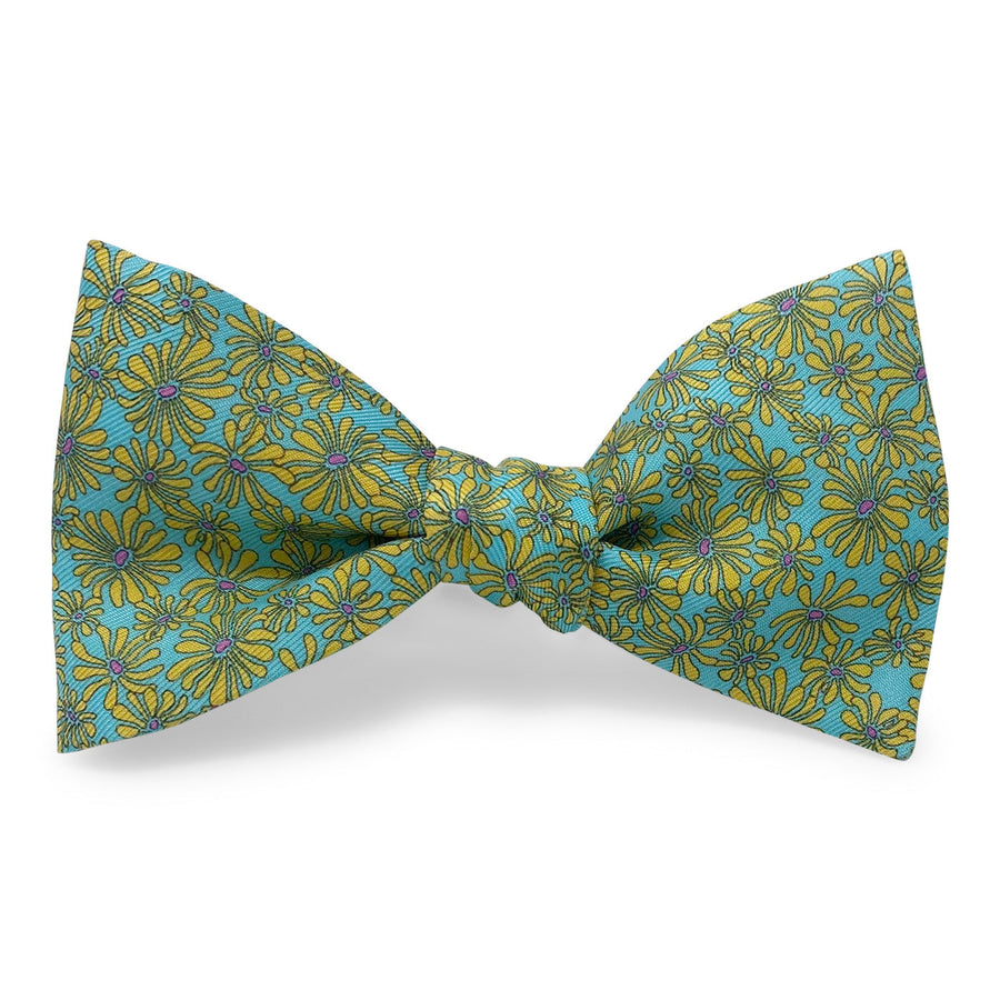 Zinnia: Bow - Aqua/Yellow