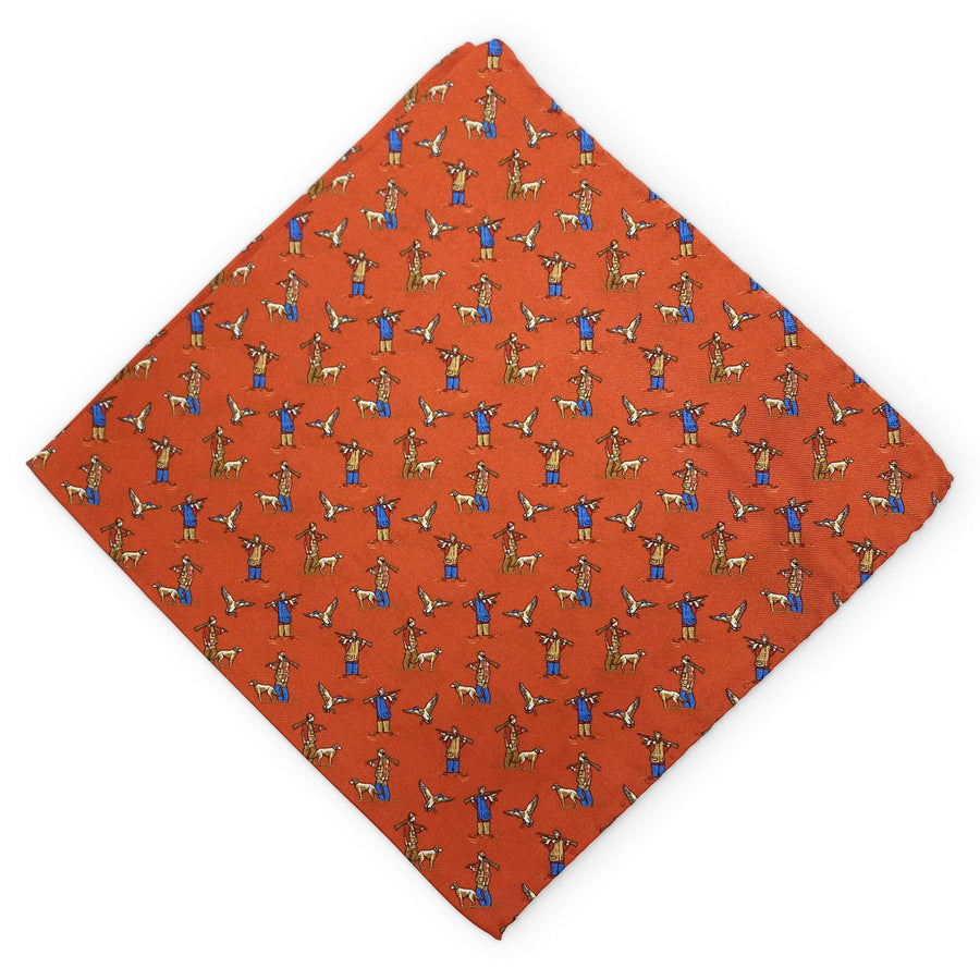 Hunter & Duck: Silk Pocket Square - Red