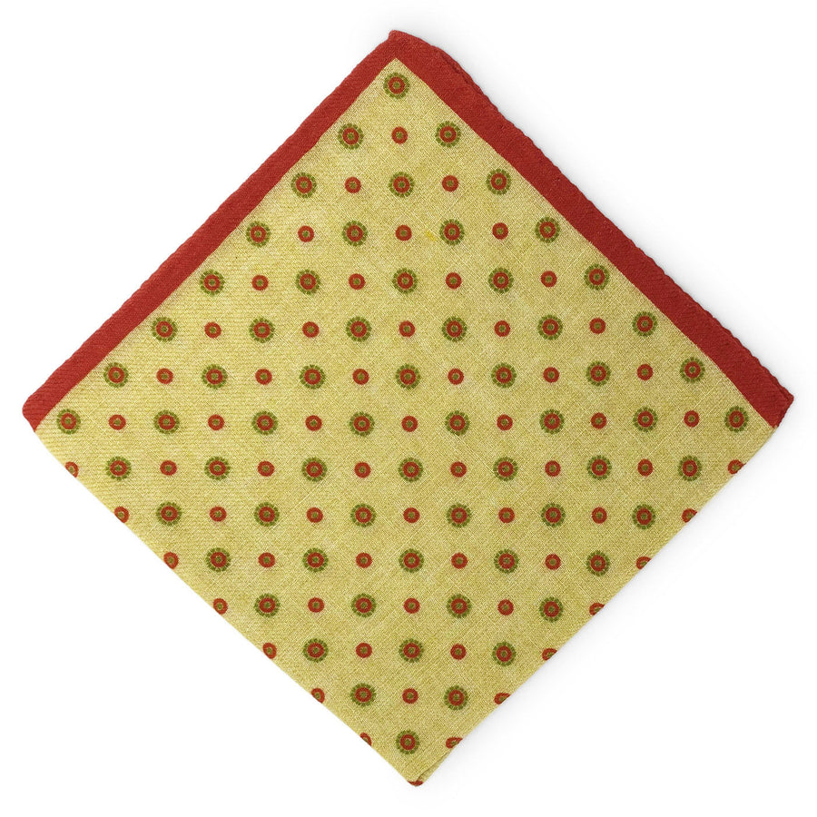 McCallie: Wool Pocket Square - Yellow