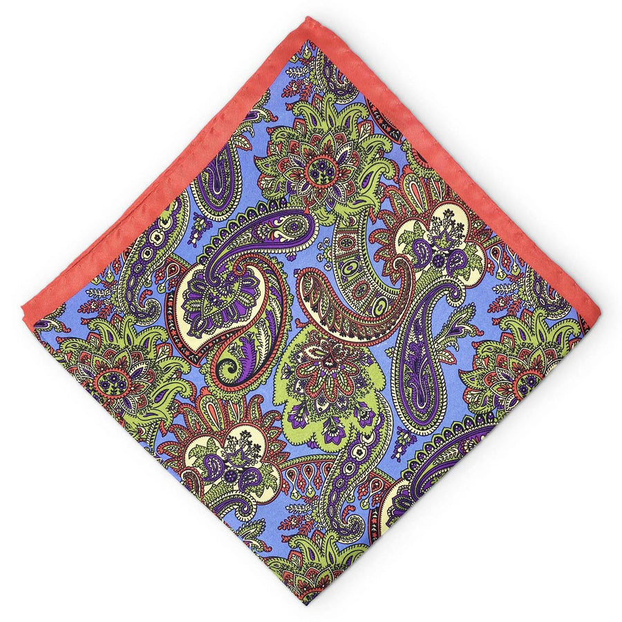 Roxbury: Silk Pocket Square - Blue