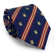 Load image into Gallery viewer, Striped Crest: Tie - Navy
