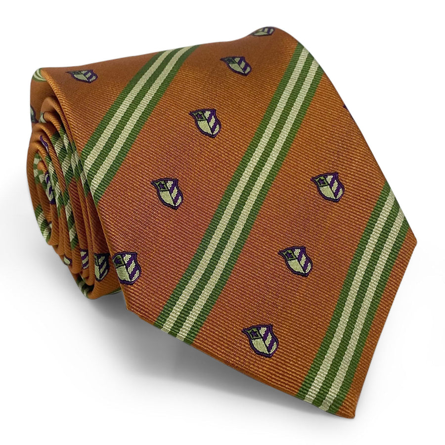 Striped Crest: Tie - Orange