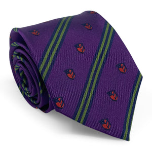 Striped Crest: Tie - Purple