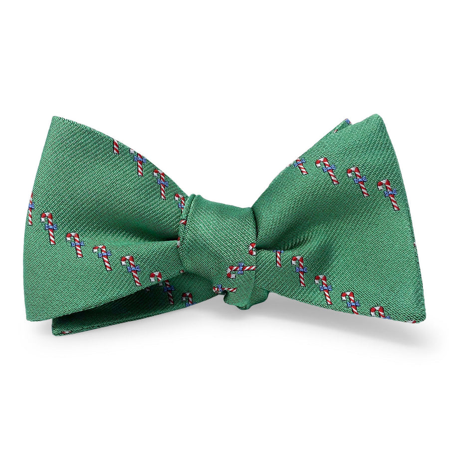 Festive Candy Canes: Bow - Green