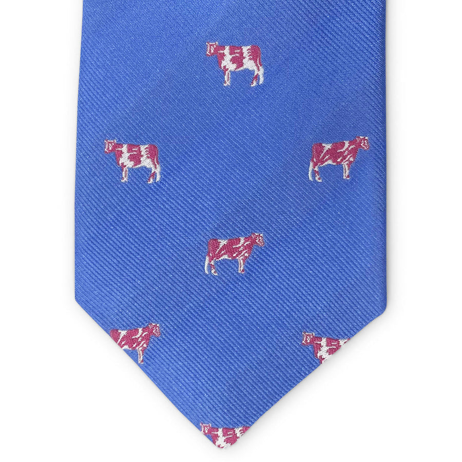 Cows: Tie - Blue/Pink