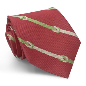 Knotted Stripe: Tie - Coral