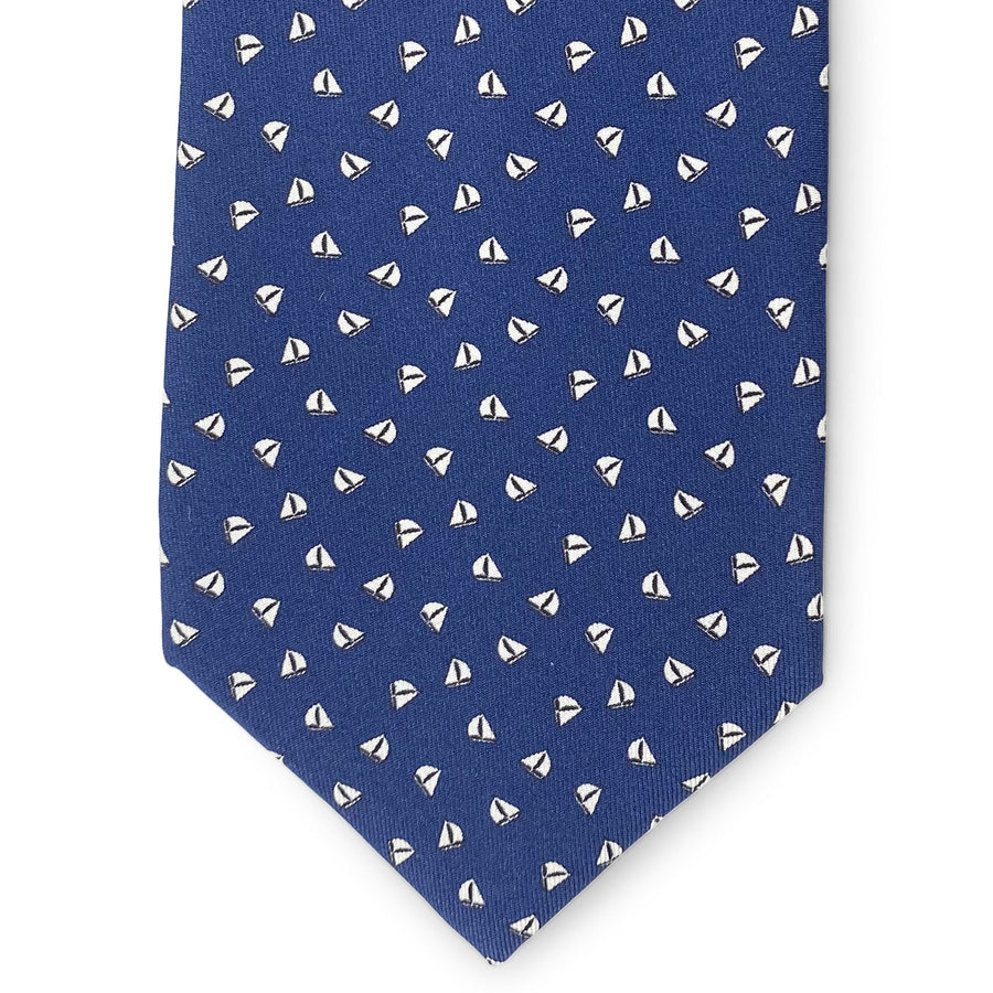 Sailboats: Tie - Navy